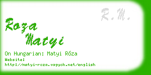 roza matyi business card