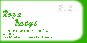 roza matyi business card